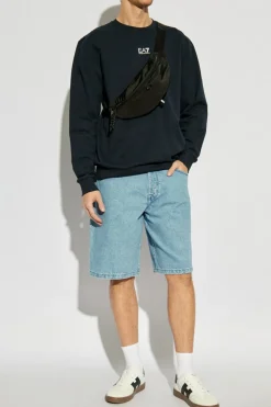 EA7 Emporio Armani GRANATOWY Bluza z nadrukowanym logo