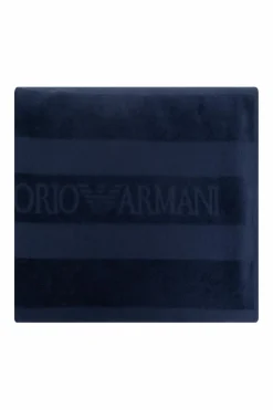 EA7 Emporio Armani GRANATOWY Bawełniany ręcznik