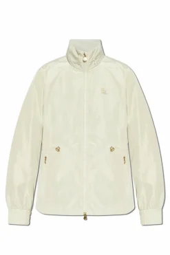 EA7 Emporio Armani kremowy Kurtka z kapturem