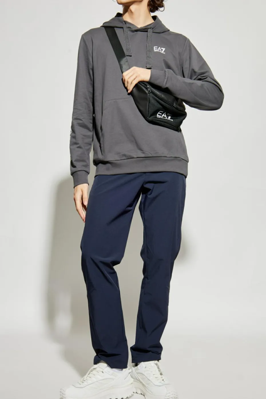 EA7 Emporio Armani SZARY Bluza z logo