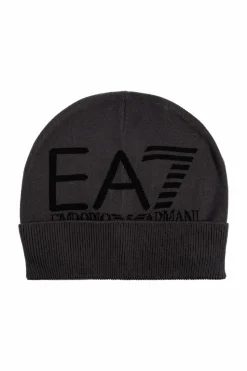 EA7 Emporio Armani SZARY Czapka z logo