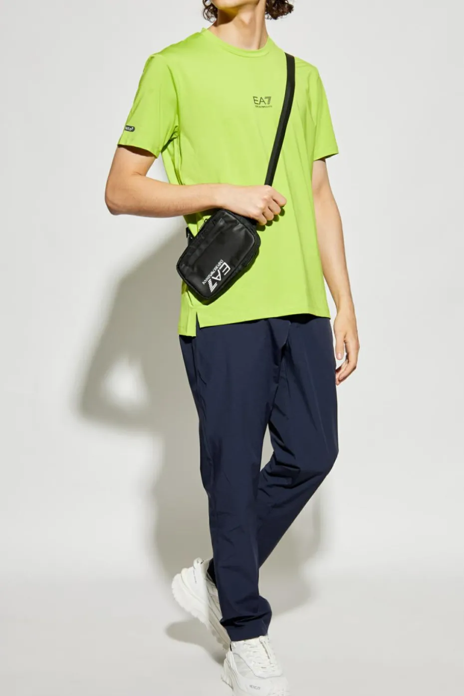 EA7 Emporio Armani ZIELONY T-shirt z logo