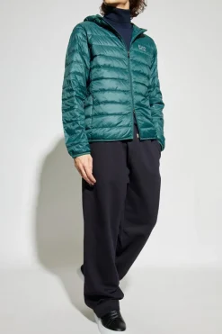 EA7 Emporio Armani ZIELONY Pikowana kurtka z kapturem