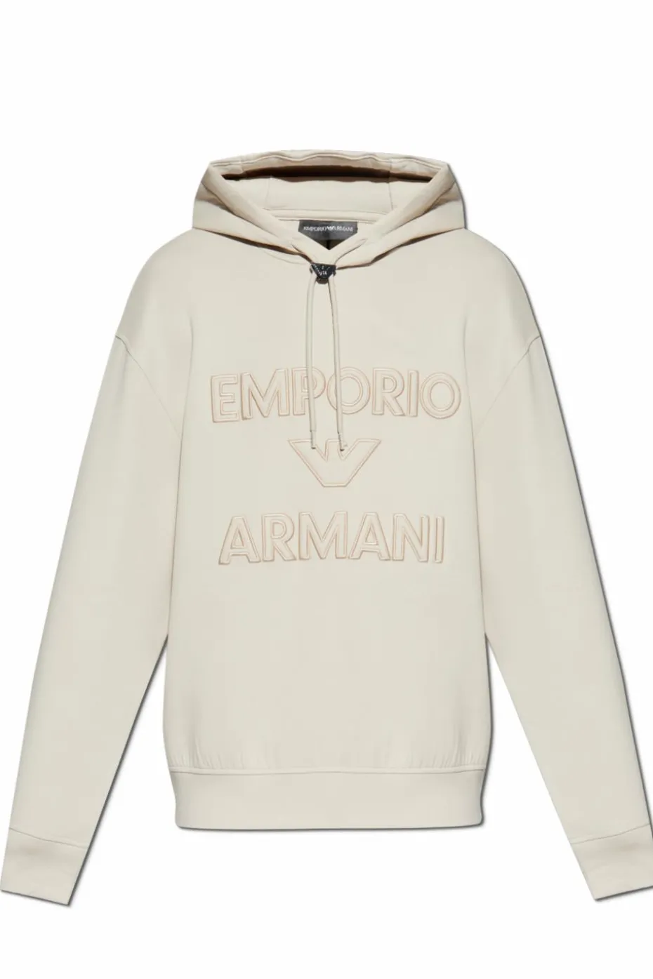 Emporio Armani beżowy Bluza z kapturem