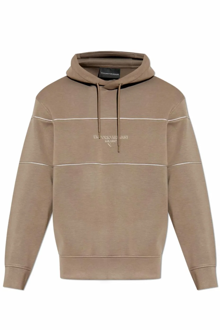 Emporio Armani beżowy Bluza z kapturem