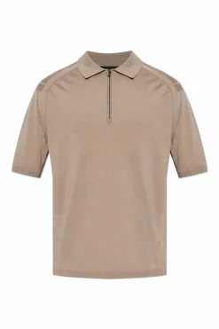 Emporio Armani beżowy Polo z logo