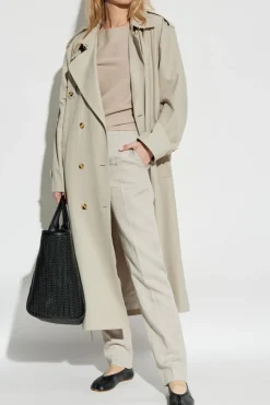 Emporio Armani beżowy Spodnie z kolekcji `Sustainability`