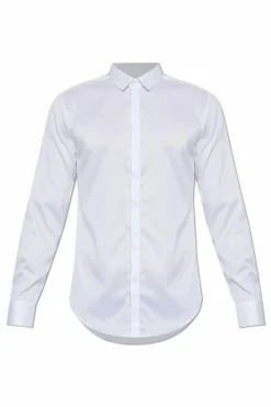 Emporio Armani BIAŁY Bawełniana koszula