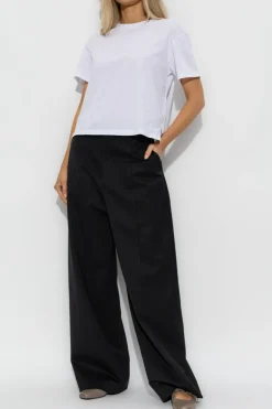 Emporio Armani BIAŁY Bawełniany t-shirt