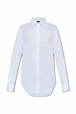 Emporio Armani BIAŁY Bawełniana koszula