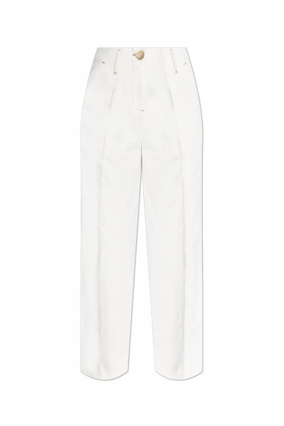Emporio Armani BIAŁY Jeansy z wysokim stanem