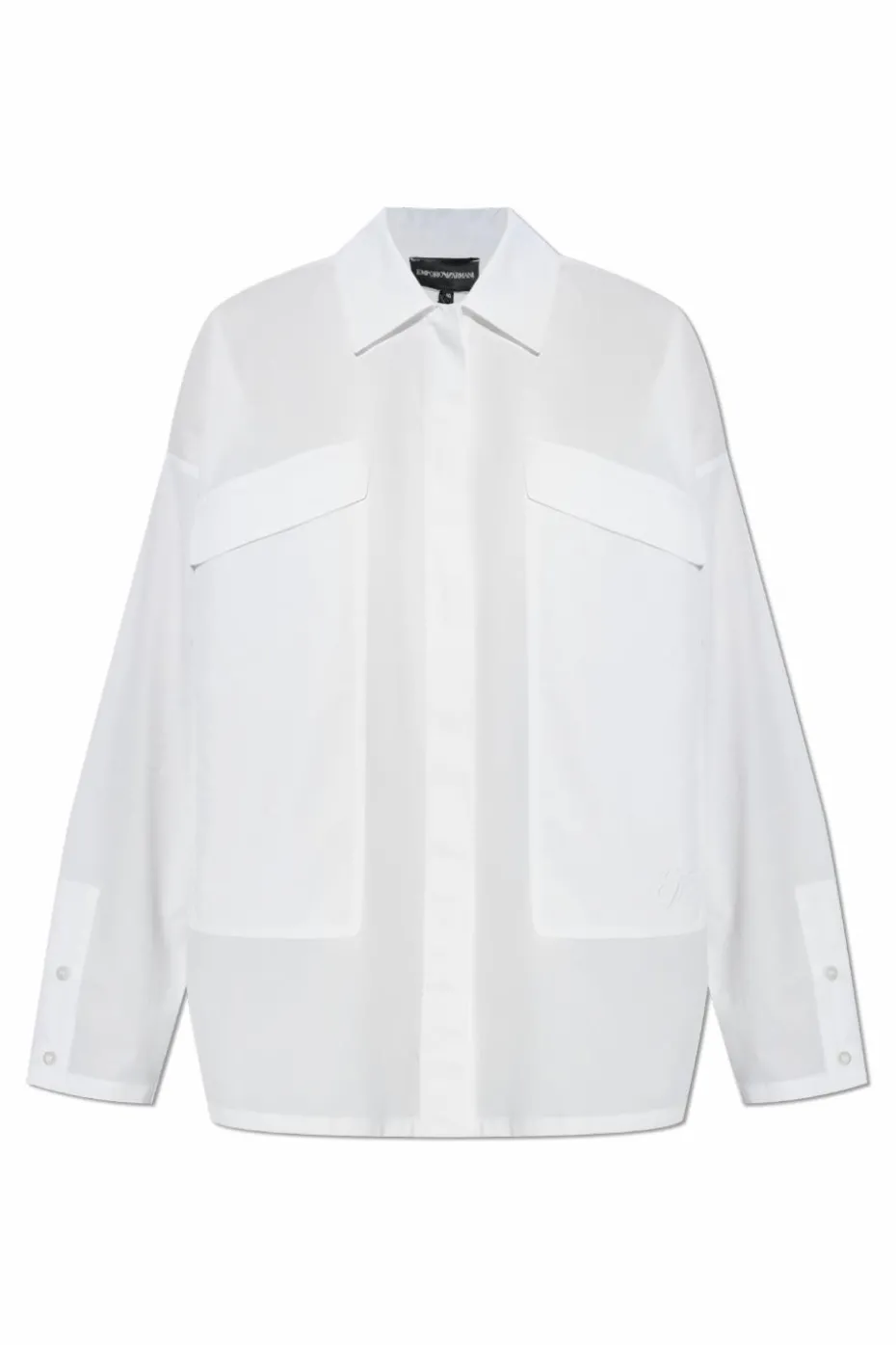 Emporio Armani BIAŁY Koszula z kieszeniami