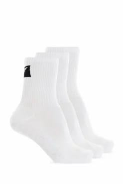 Emporio Armani BIAŁY Trójpak skarpet z logo