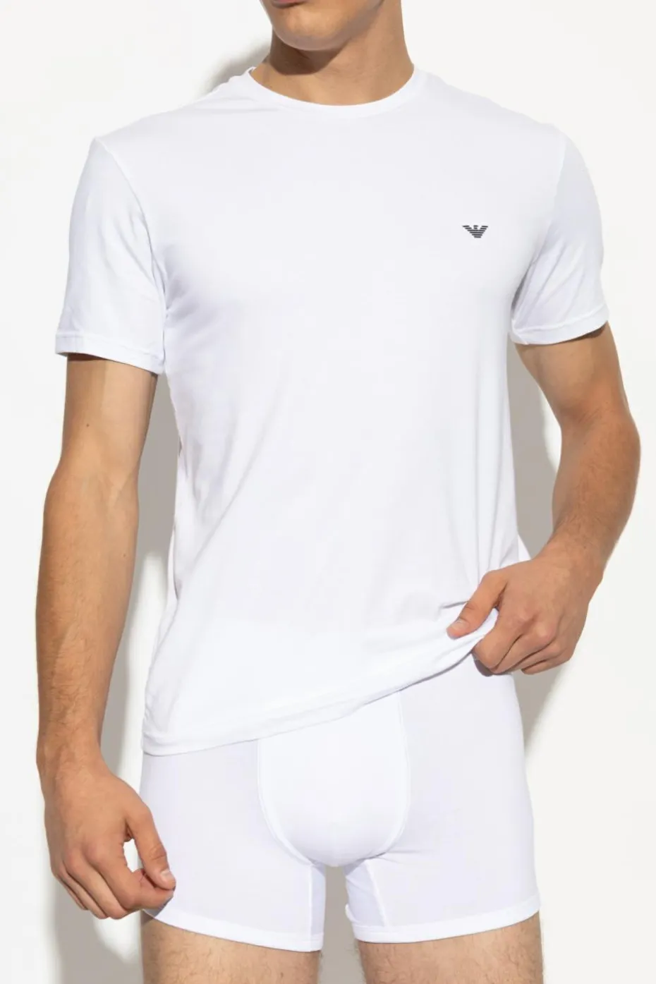 Emporio Armani BIAŁY T-shirt bieliźniany