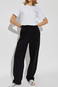 Emporio Armani BIAŁY T-shirt z logo
