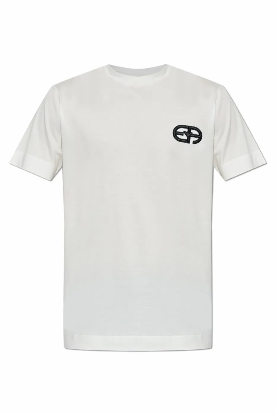 Emporio Armani BIAŁY T-shirt z logo