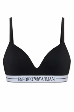 Emporio Armani CZARNY Bawełniany biustonosz
