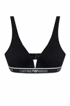 Emporio Armani CZARNY Bawełniany biustonosz