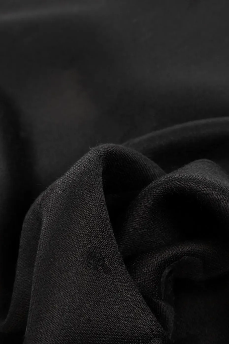 Emporio Armani CZARNY Chusta z logo