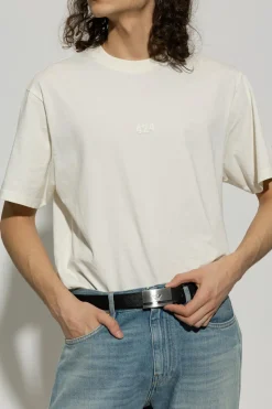Emporio Armani CZARNY Dwustronny pasek z wymiennymi klamrami