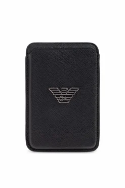 Emporio Armani CZARNY Etui na kartę z MagSafe