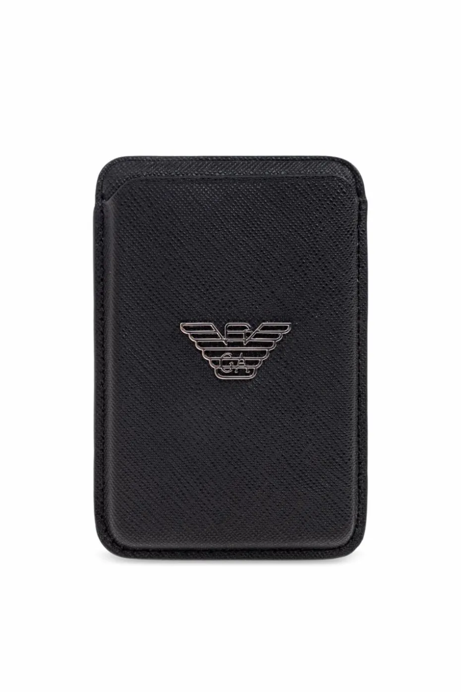 Emporio Armani CZARNY Etui na kartę z MagSafe