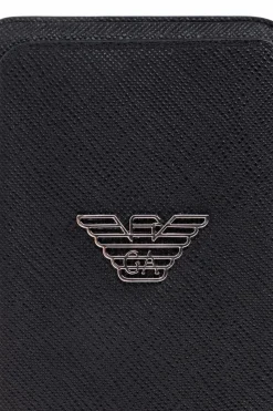 Emporio Armani CZARNY Etui na kartę z MagSafe
