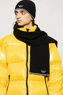 Emporio Armani CZARNY Komplet: czapka i szal