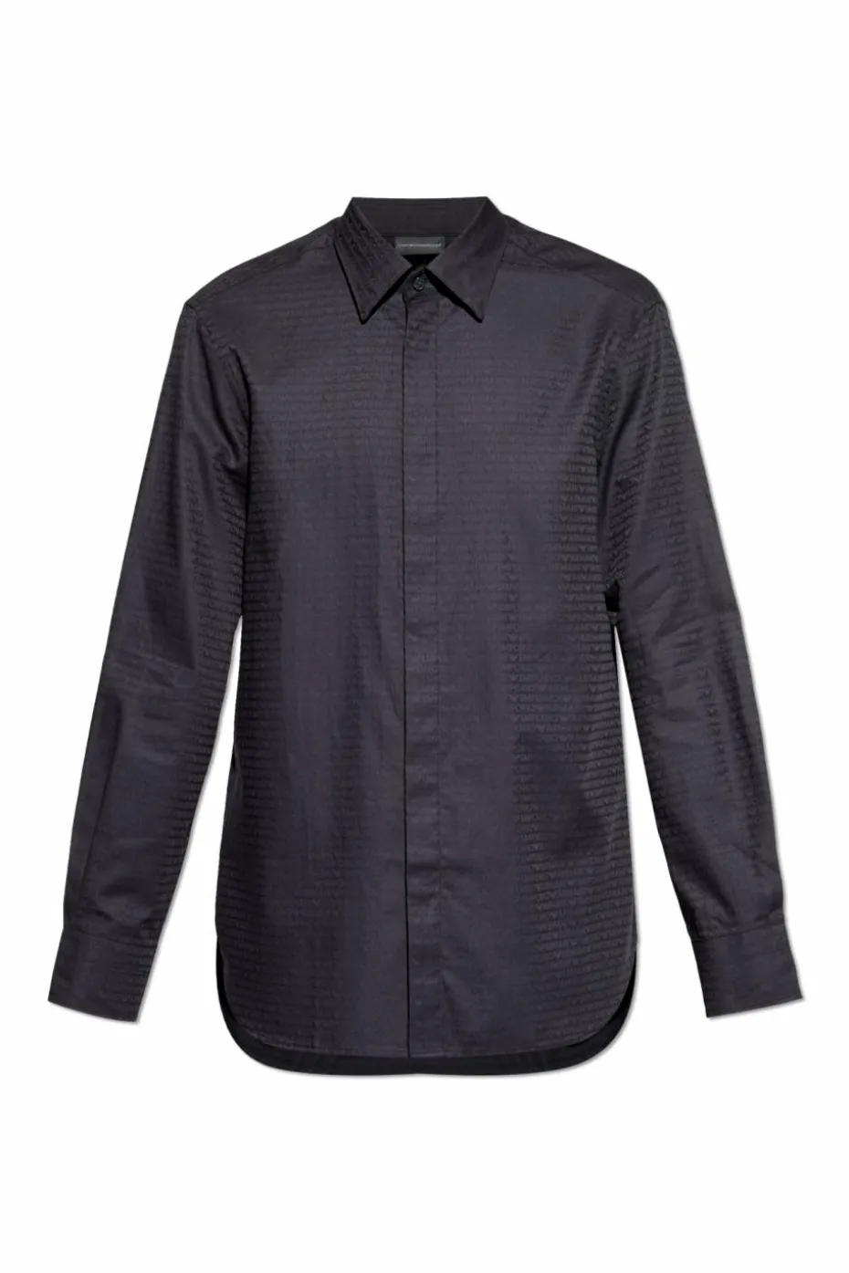 Emporio Armani CZARNY Koszula z monogramem