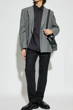 Emporio Armani CZARNY Koszula z monogramem
