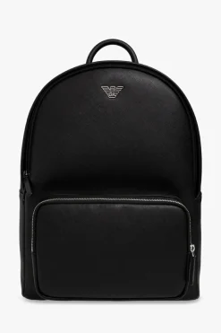 Emporio Armani CZARNY Plecak z logo