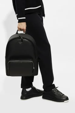 Emporio Armani CZARNY Plecak z logo