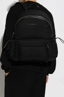 Emporio Armani CZARNY Plecak z logo
