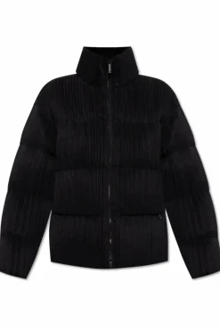 Emporio Armani CZARNY Plisowana kurtka ze stójką