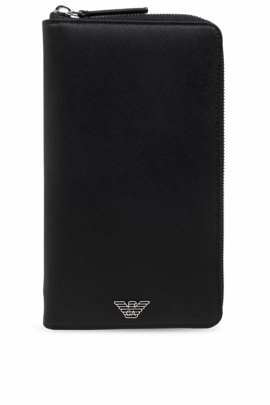 Emporio Armani CZARNY Portfel z logo