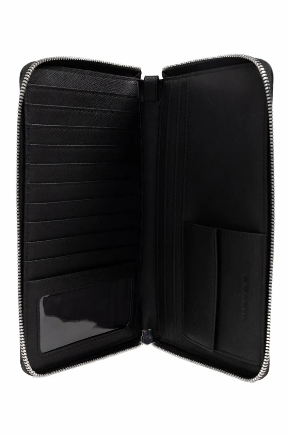 Emporio Armani CZARNY Portfel z logo