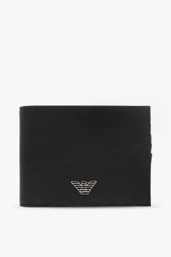 Emporio Armani CZARNY Portfel z logo