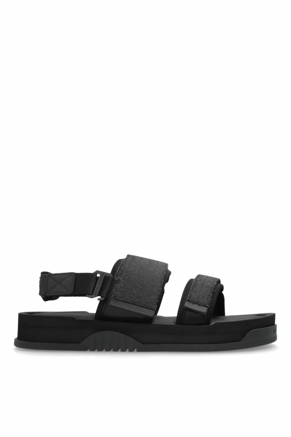 Emporio Armani CZARNY Sandały z monogramem