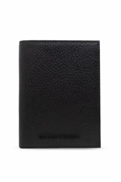 Emporio Armani CZARNY Składane etui na karty