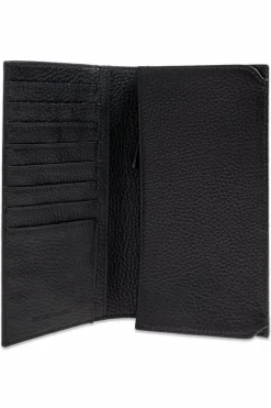 Emporio Armani CZARNY Składany portfel z monogramem