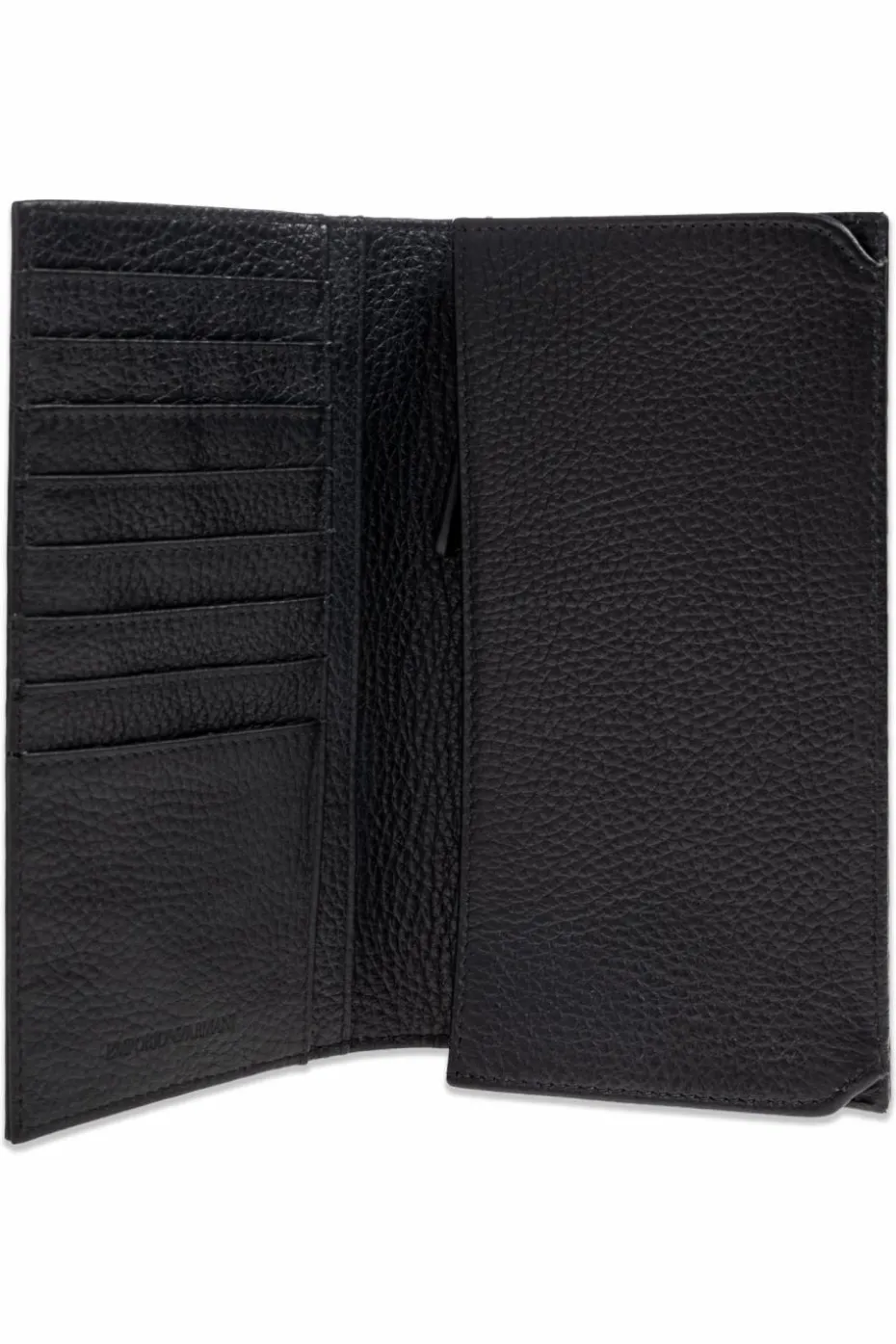 Emporio Armani CZARNY Składany portfel z monogramem
