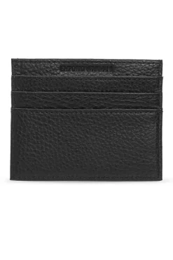 Emporio Armani CZARNY Skórzane etui na karty