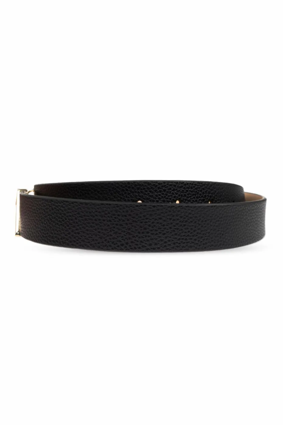 Emporio Armani CZARNY Skórzany pasek