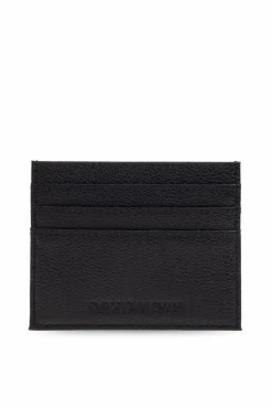 Emporio Armani CZARNY Skórzane etui na karty