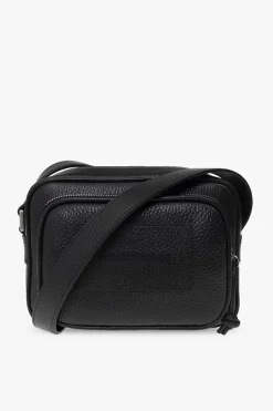 Emporio Armani CZARNY Skórzana torba na ramię