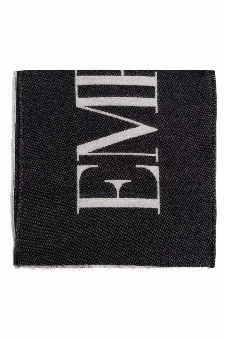 Emporio Armani CZARNY Szal z logo