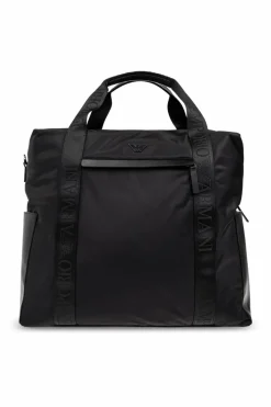 Emporio Armani CZARNY Torba do ręki z logo
