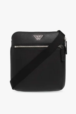 Emporio Armani CZARNY Torba na ramię z logo