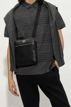 Emporio Armani CZARNY Torba na ramię z logo