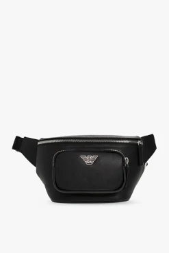 Emporio Armani CZARNY Torba na pas z logo